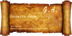 Guzmits Ádám névjegykártya